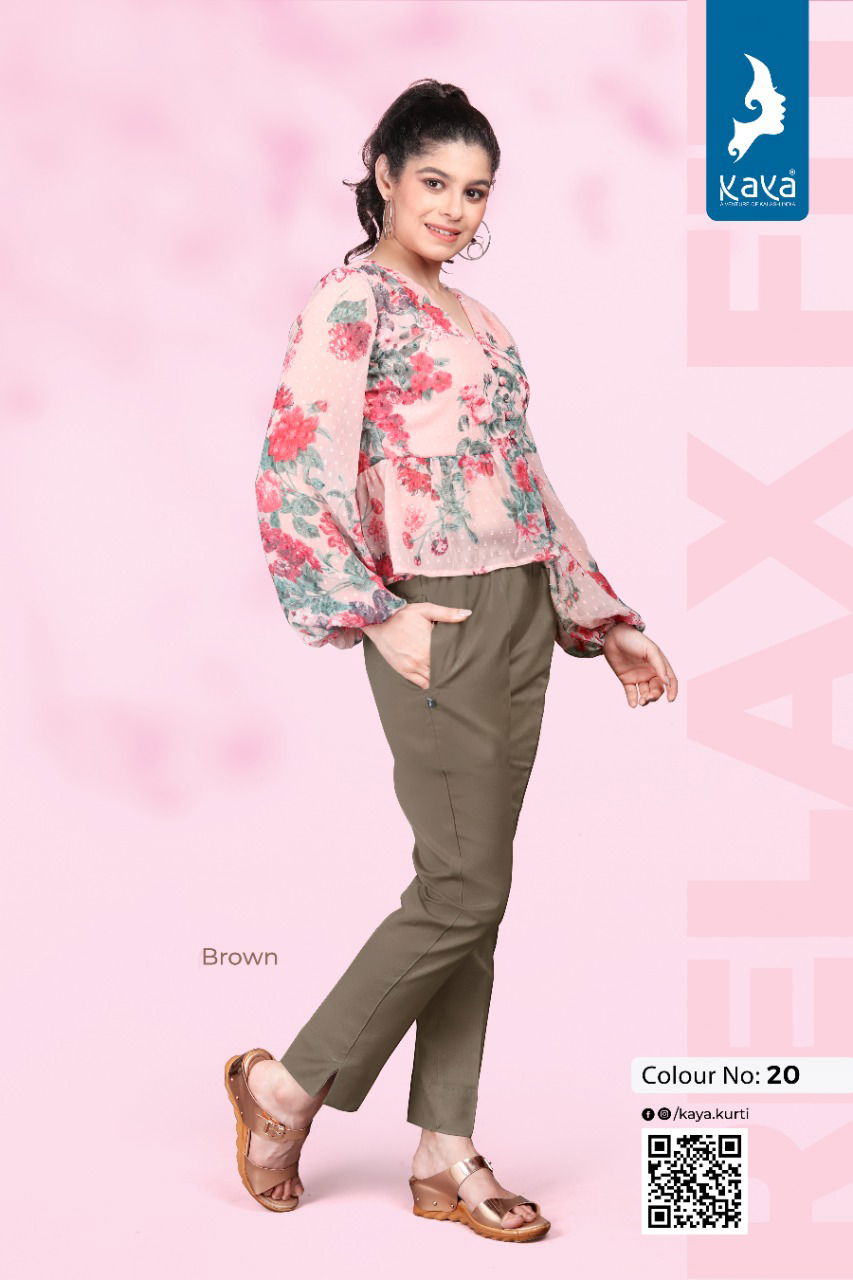 Kaya Relax Latest Cotton Daily Wear Fancy Pant Collection